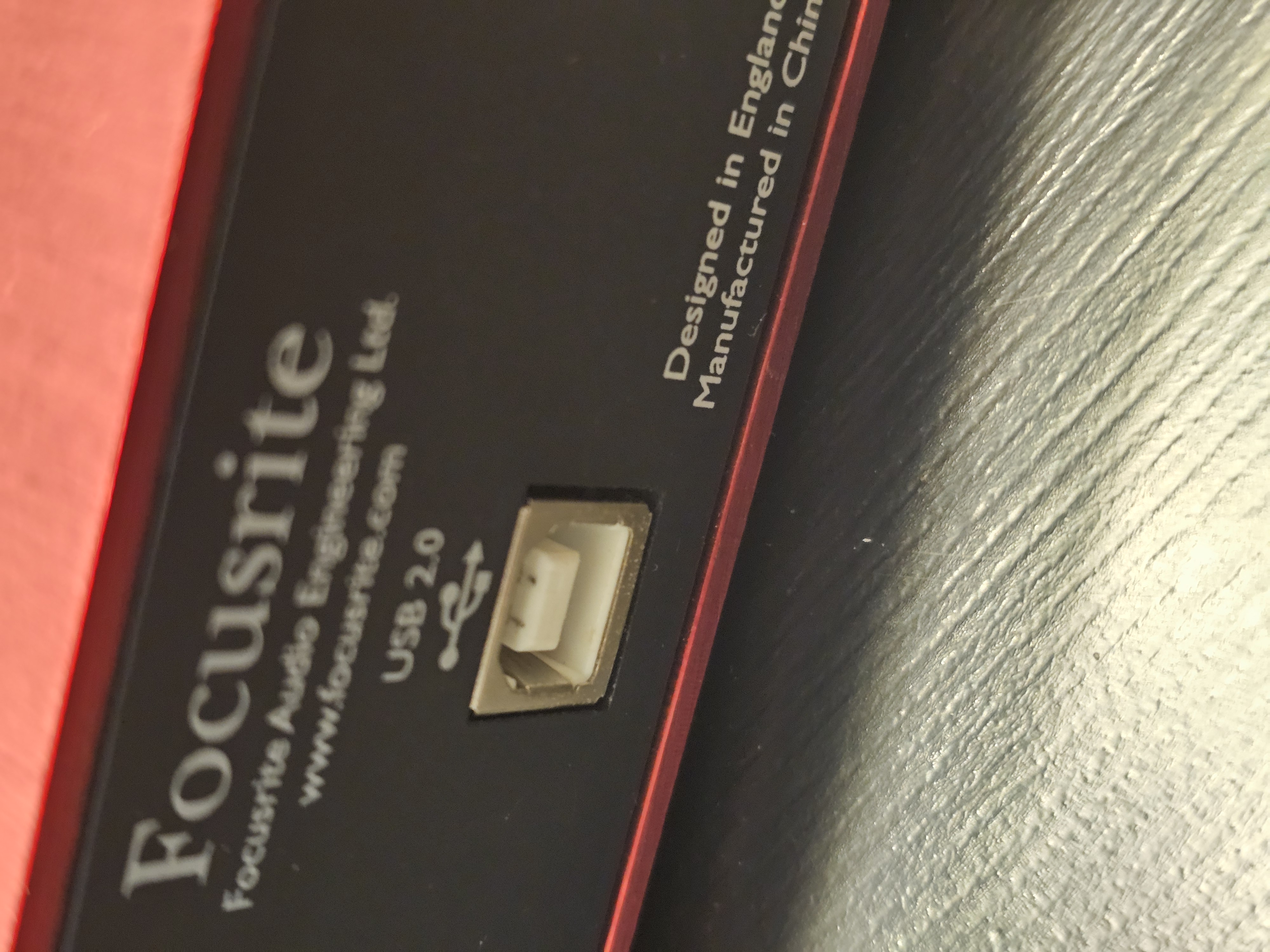 Focusrite USB2 input